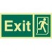 Fire Exit Right Sign-Photoluminscent 